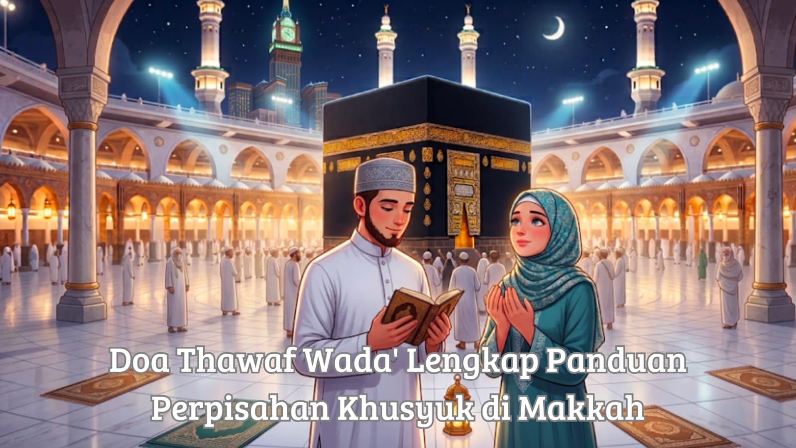 Jemaah mengamalkan doa thawaf wada' saat mengelilingi Ka'bah sebelum kepulangan