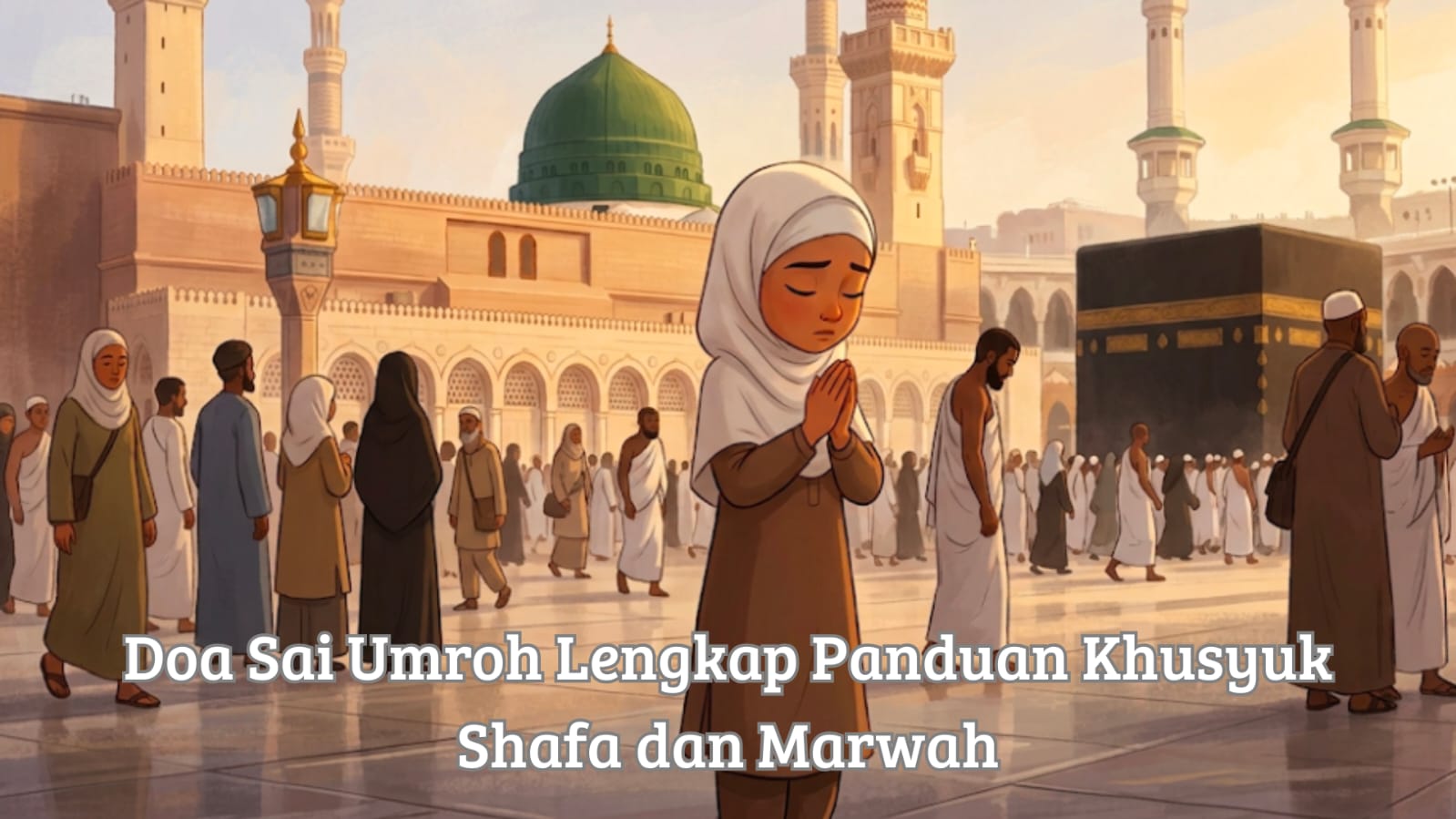Jemaah membaca doa sai saat melintasi Bukit Shafa dan Marwah